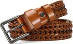 CHAOREN Braided Belt for Men - Mens Belt Leather 1 3/8" for Casual Jeans - Hand Woven Make Your Gift Awesome - Image 7